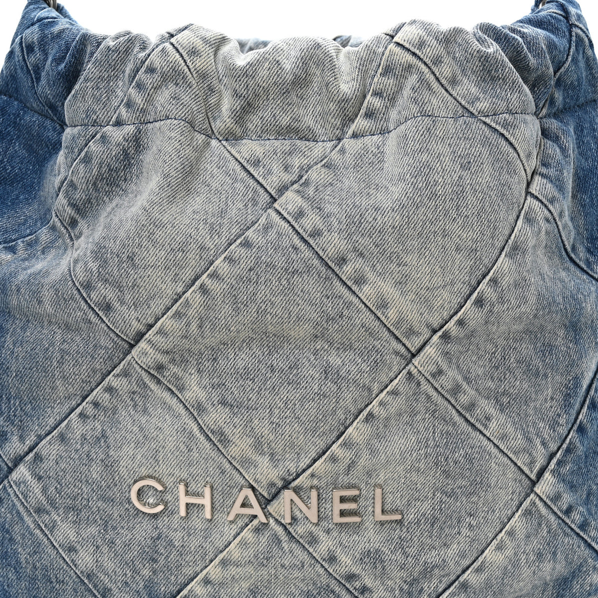 Chanel Denim Quilted Small Chanel 22 Blue 9 of 12