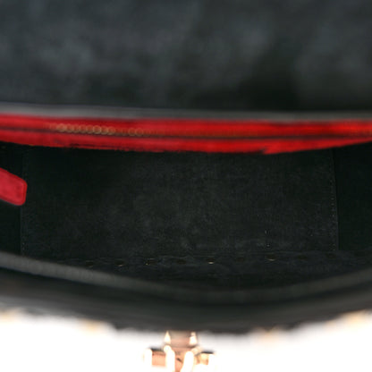 Valentino Garavani Lambskin Sequin Medium Rockstud Spike Shoulder Bag Black 5 of 10