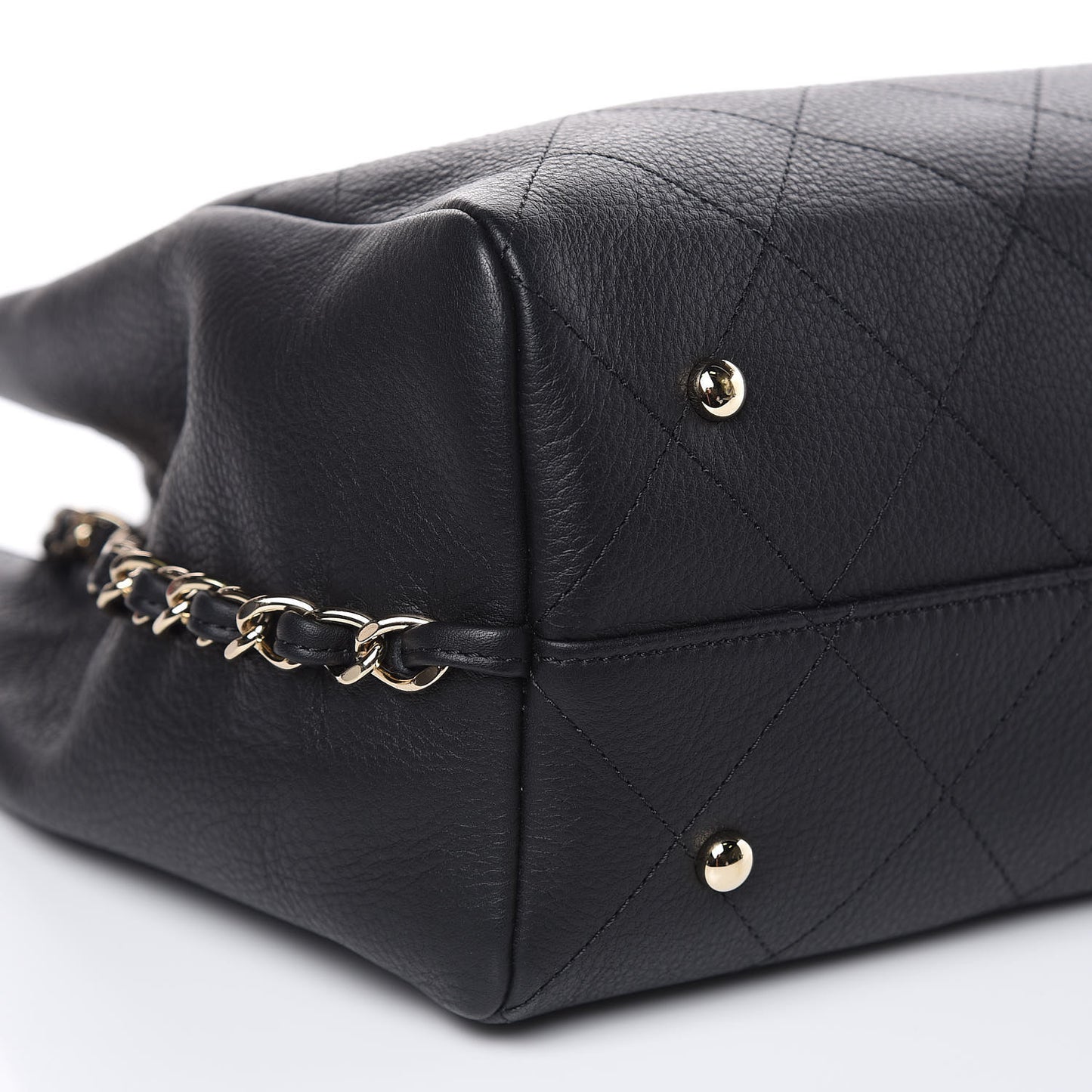 Bullskin Stitched Medium Shopping Bag Black