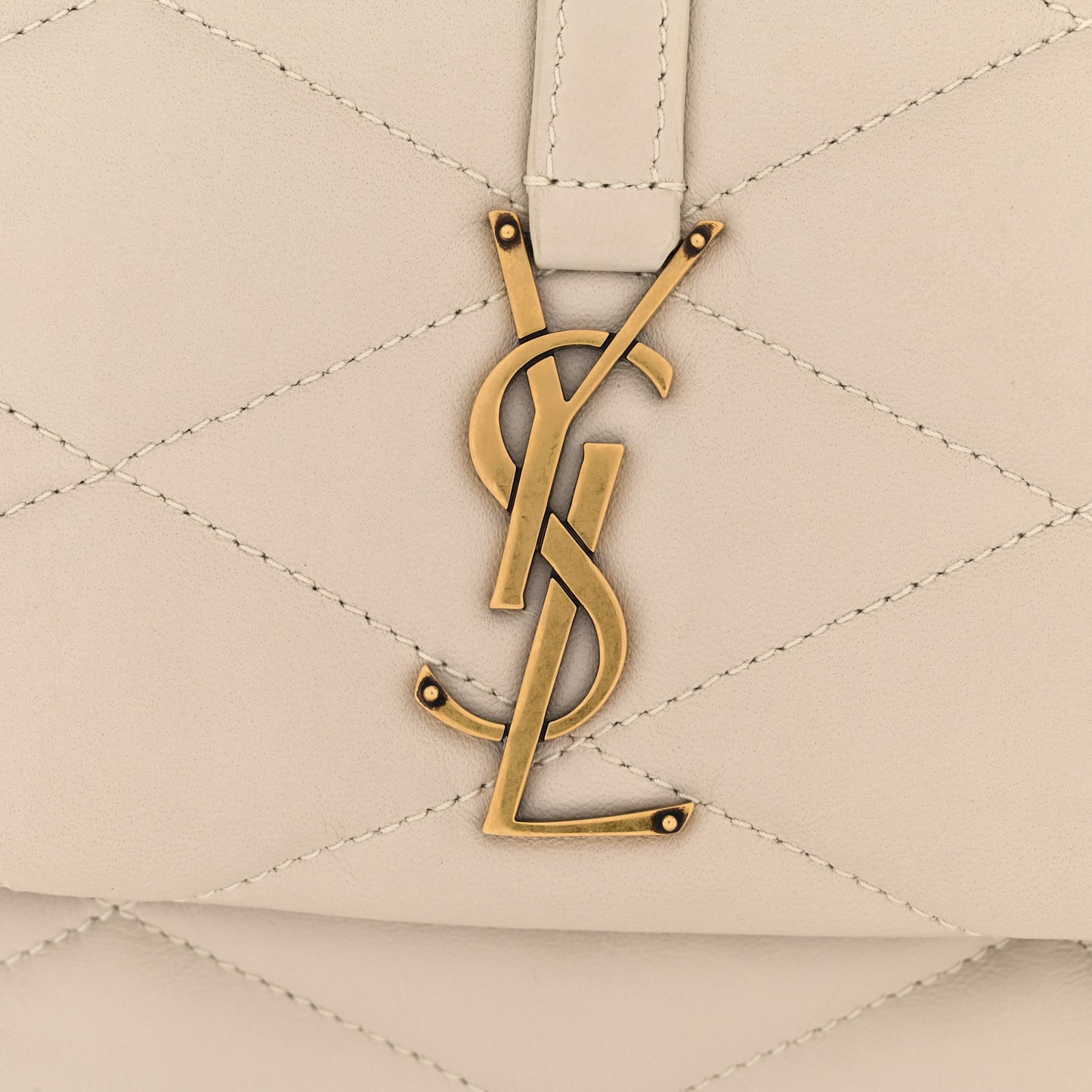 Lambskin Quilted Le 57 Diamond Shoulder Bag Crema Soft