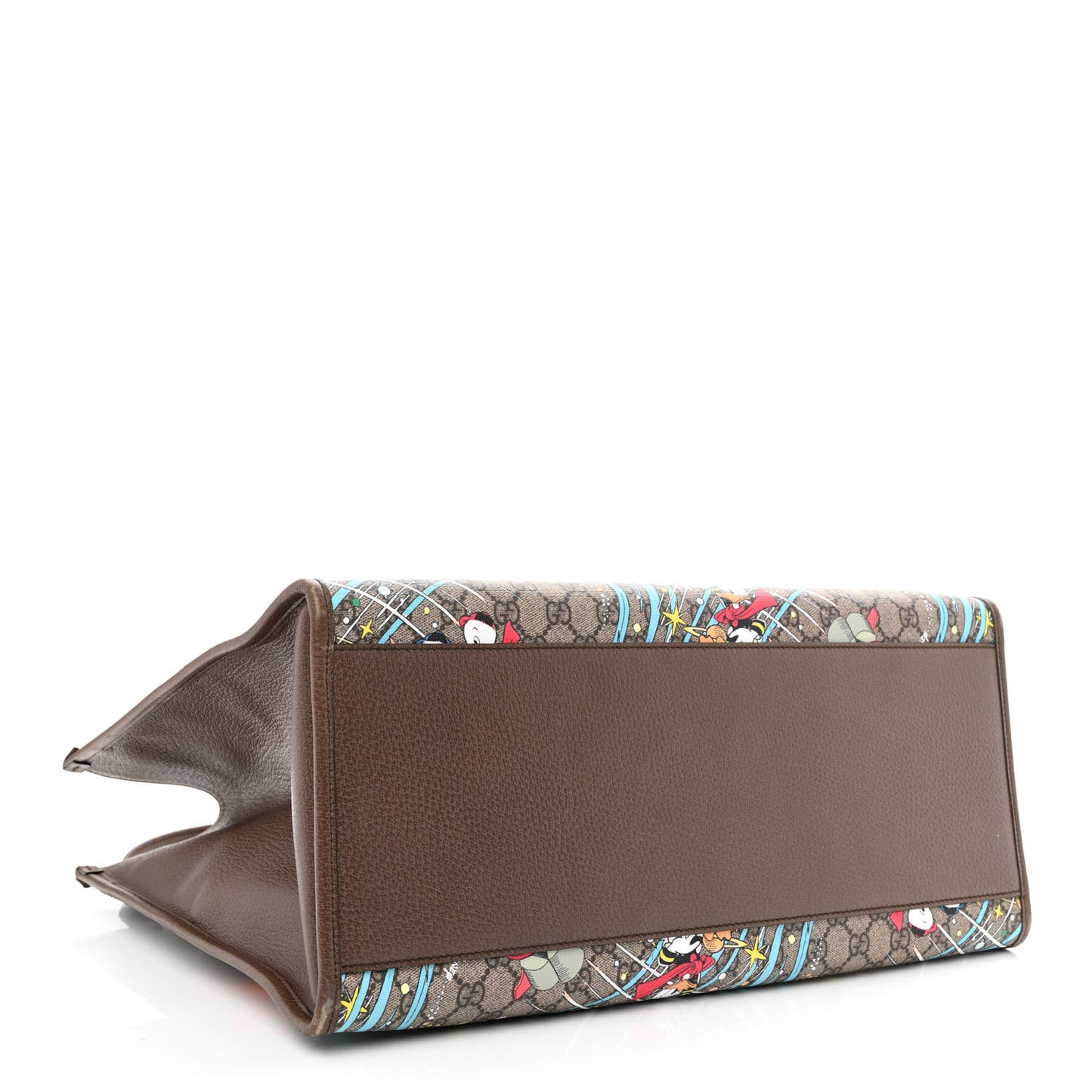 X DISNEY GG Supreme Monogram Donald Duck Retro Interlocking G Shopping Tote Beige Multicolor New Acero