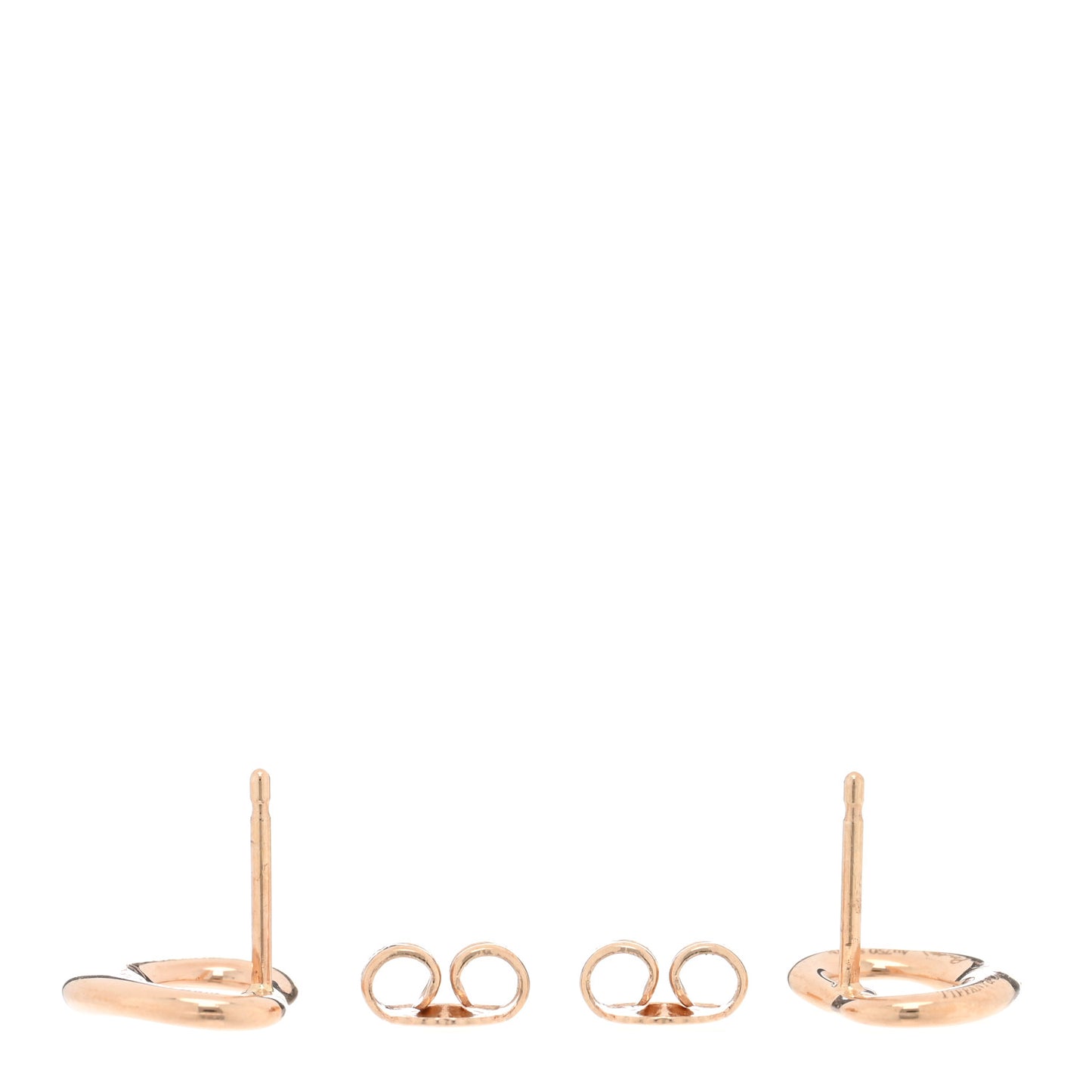 18K Rose Gold 11mm Elsa Peretti Open Heart Earrings