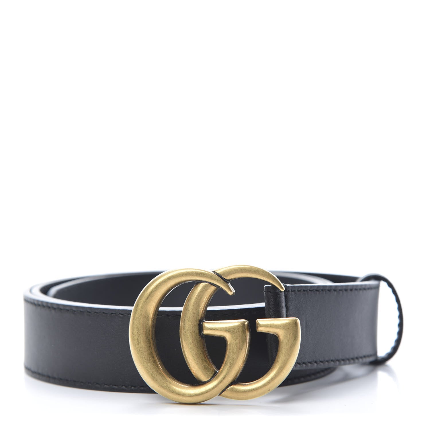 Gucci Calfskin Double G 30mm Belt 90 36 Black 1 of 5