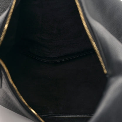 The Row Grained Calfskin Medium Everyday Shoulder Bag Black 5 of 8