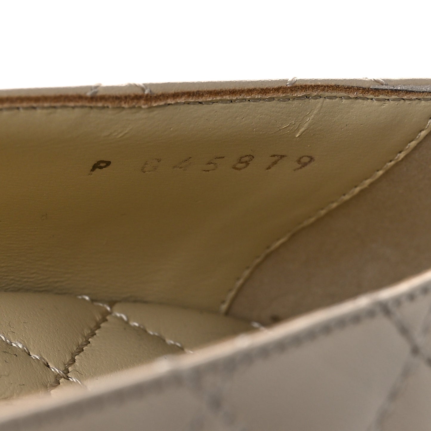 Lambskin Quilted CC Ballerina Flats 39 Beige