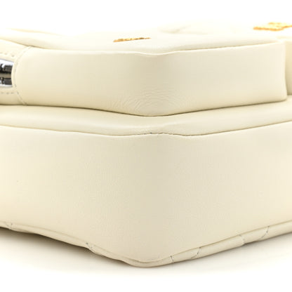 Chanel Calfskin Quilted Small Camera Case White 9 of 12