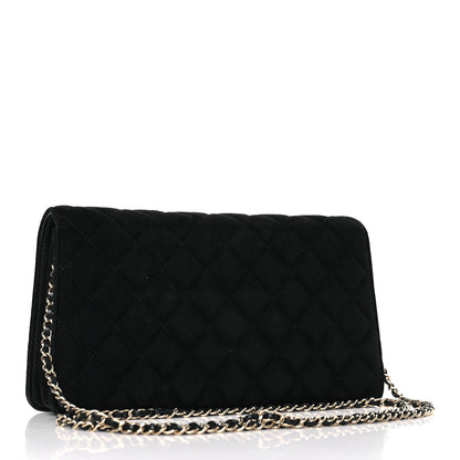 Chanel Suede Quilted Crystal Pearl CC Flap Black 3 of 9