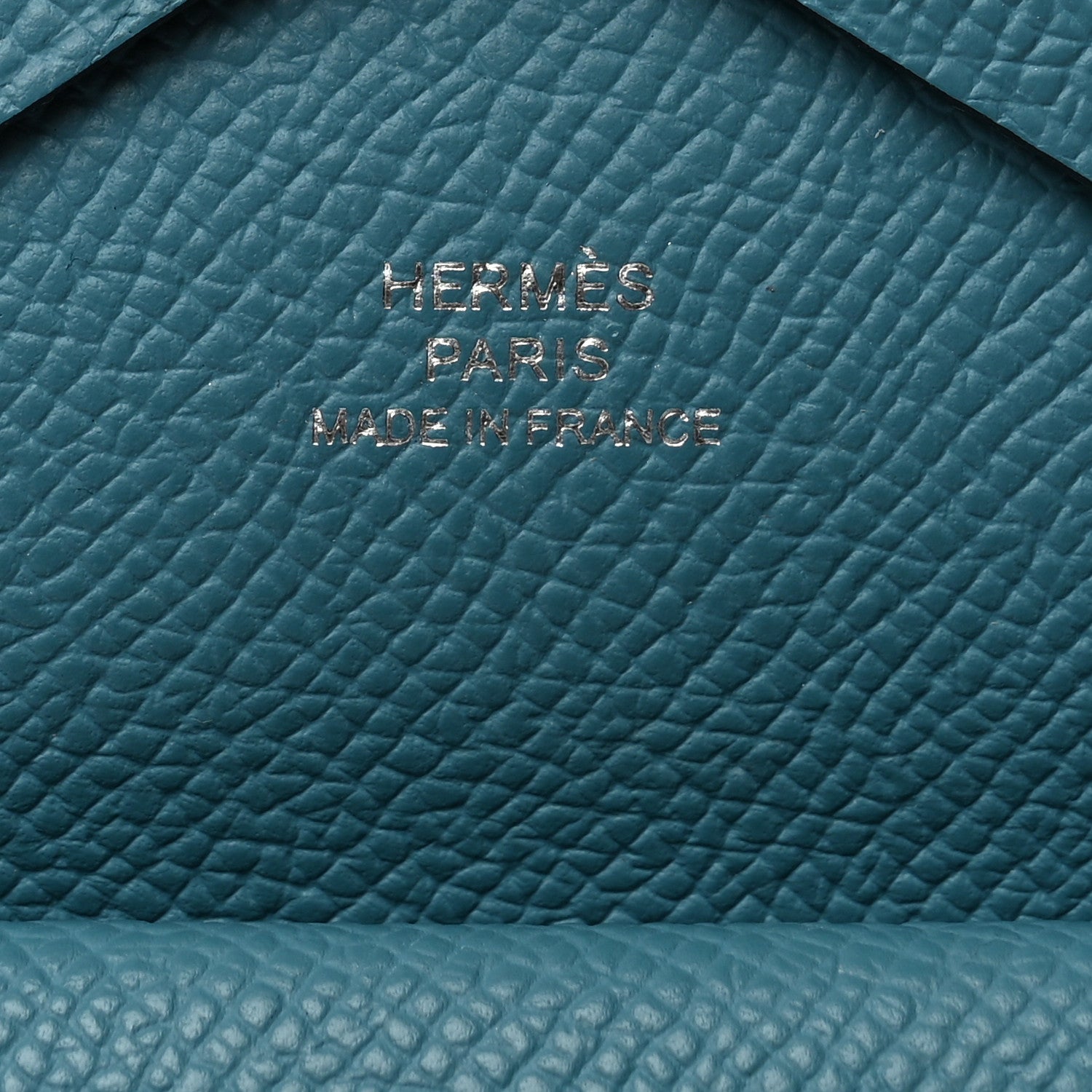 Hermes Epsom Calvi Duo Card Case Blue Jean 7 of 7