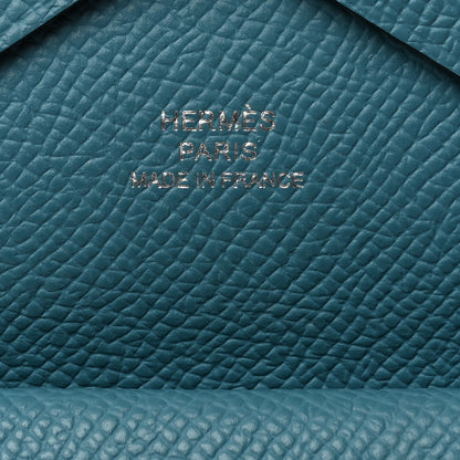 Hermes Epsom Calvi Duo Card Case Blue Jean 7 of 7