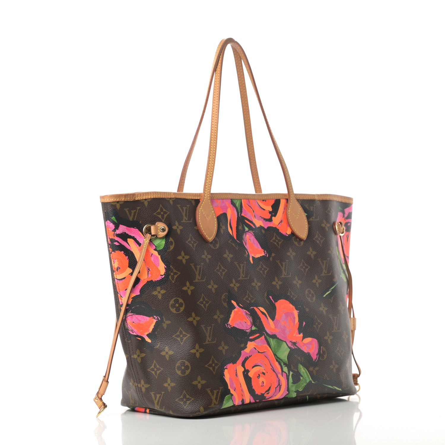Louis Vuitton Monogram Roses Neverfull MM 3 of 12