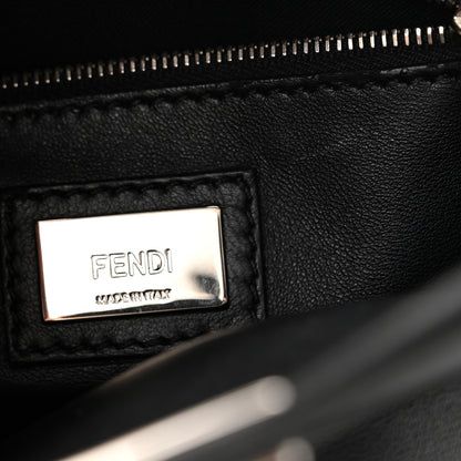 Fendi Nappa Lace Up Mini Peekaboo Iconic Satchel Black 7 of 14