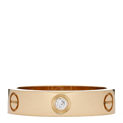 Cartier 18K Yellow Gold 3 Diamond 5.5mm LOVE Ring 64 10.75 1 of 5