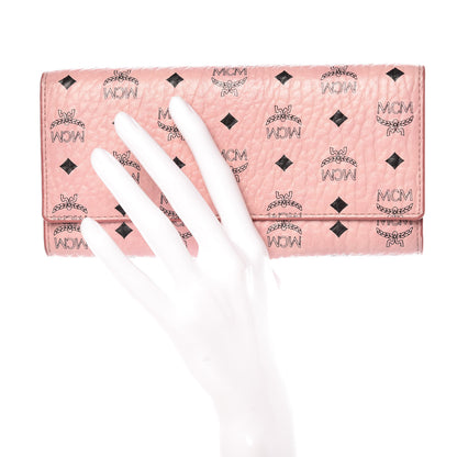MCM Visetos Continental Flap Wallet Soft Pink 2 of 11