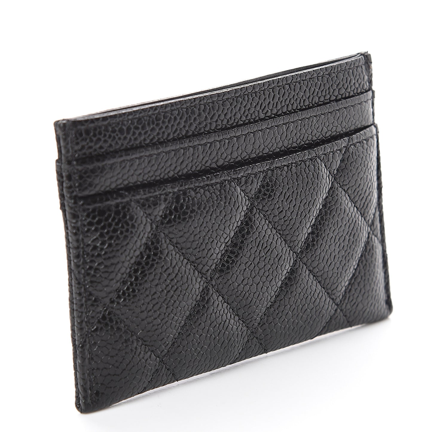 Caviar Quilted Incognito Card Holder Black