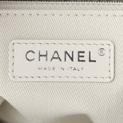 Chanel Mixed Fibers Calfskin Medium Deauville Tote Light Grey 6 of 10