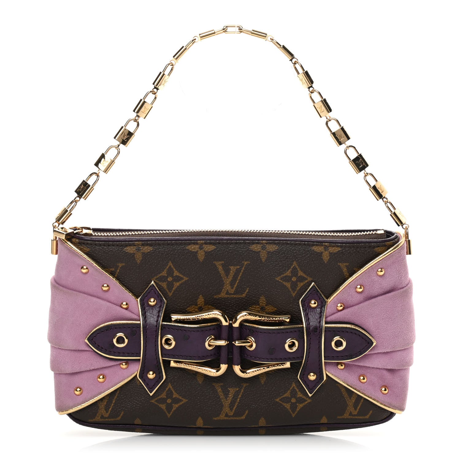 Louis Vuitton Monogram Suede Ostrich Les Extraordinaires Pochette 1 of 12
