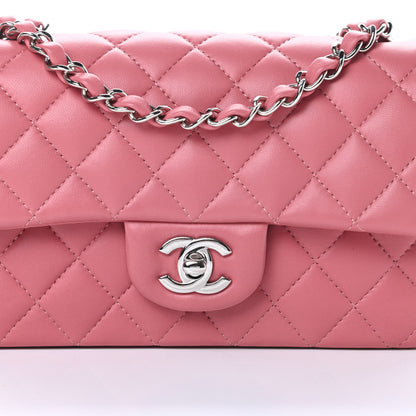 Chanel Lambskin Quilted Mini Rectangular Flap Pink 8 of 10