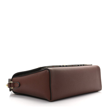 Burberry Calfskin Vintage Check Note Crossbody Bag Tan 4 of 8
