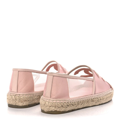 Chanel Mesh Grosgrain CC Espadrilles 37 Pink 4 of 11