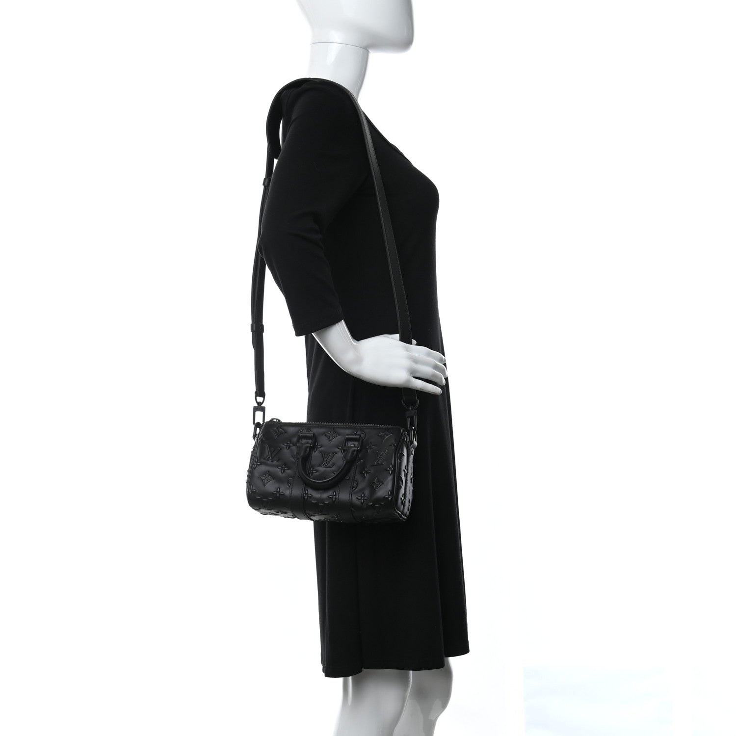Louis Vuitton Monogram Seal Keepall XS Black 2 of 8