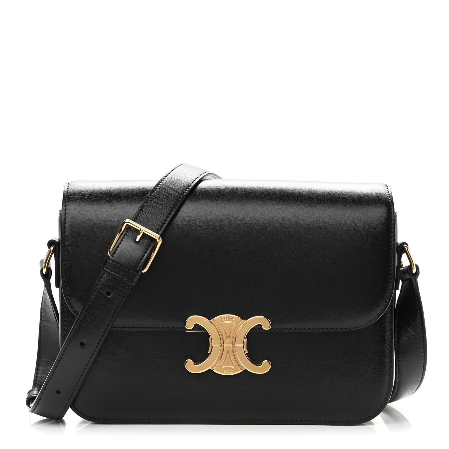 Shiny Calfskin Medium Triomphe Black
