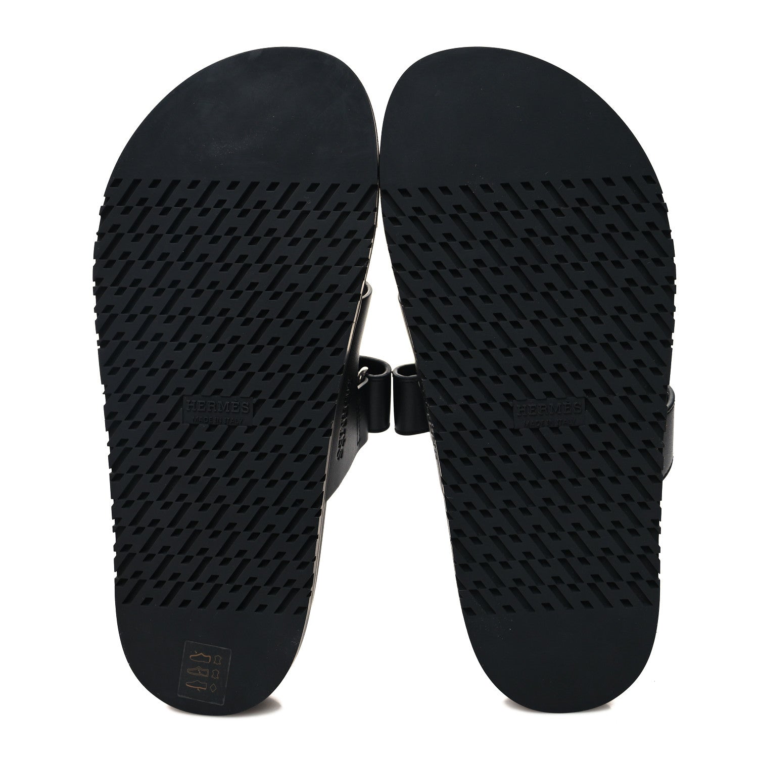 Hermes Calfskin Womens Chypre Sandals 38.5 Black 5 of 9