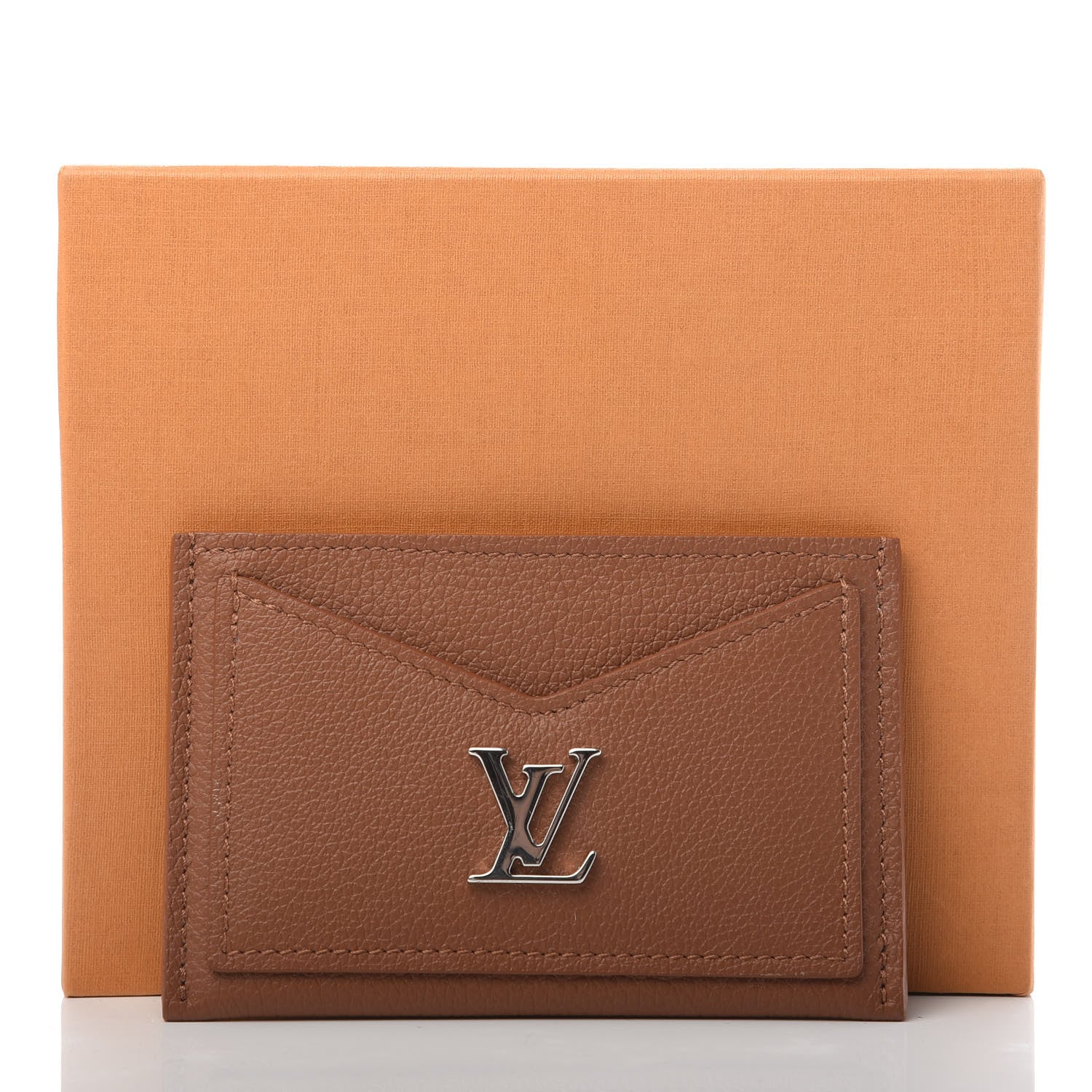 Louis Vuitton Calfskin Lockme Card Holder Caramel 7 of 7