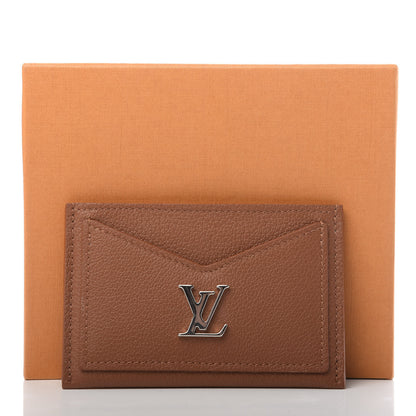 Louis Vuitton Calfskin Lockme Card Holder Caramel 7 of 7