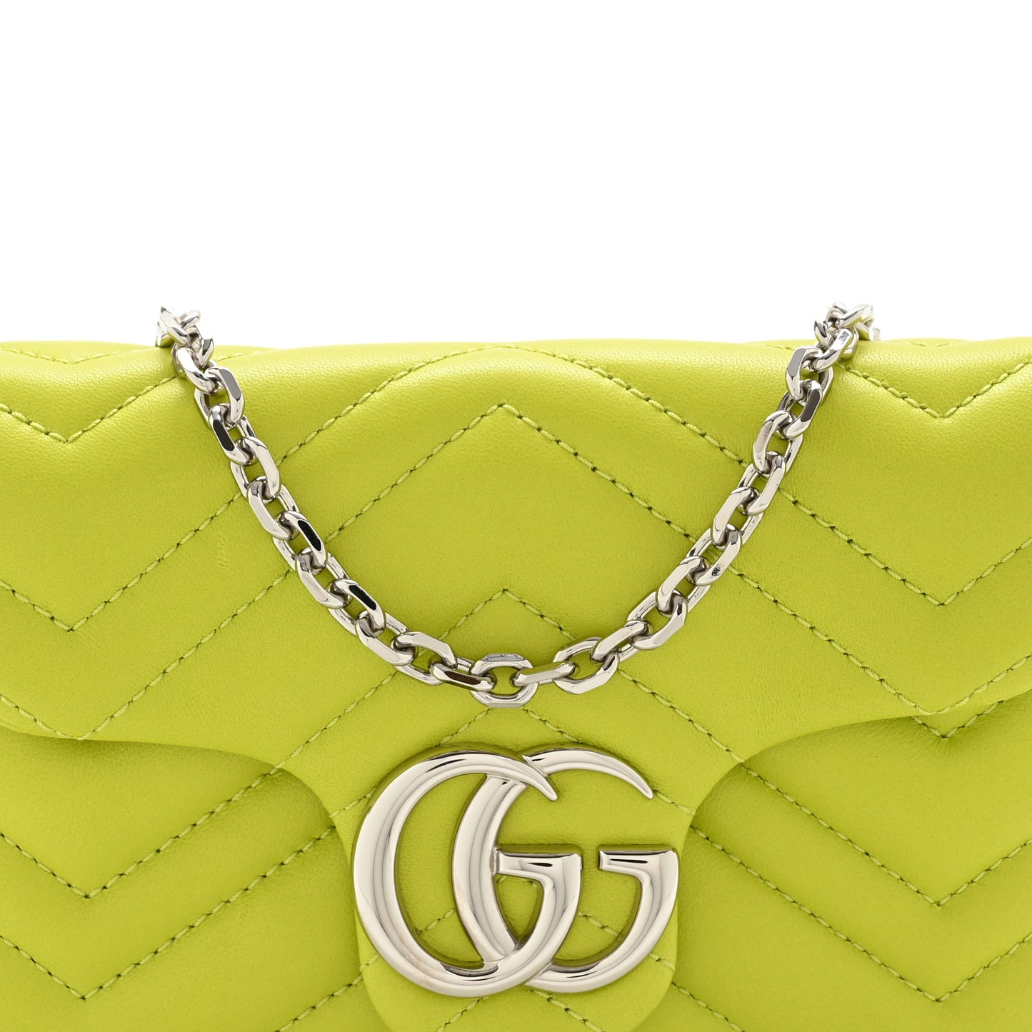 Lambskin Matelasse Mini GG Marmont Shoulder Bag Firefly