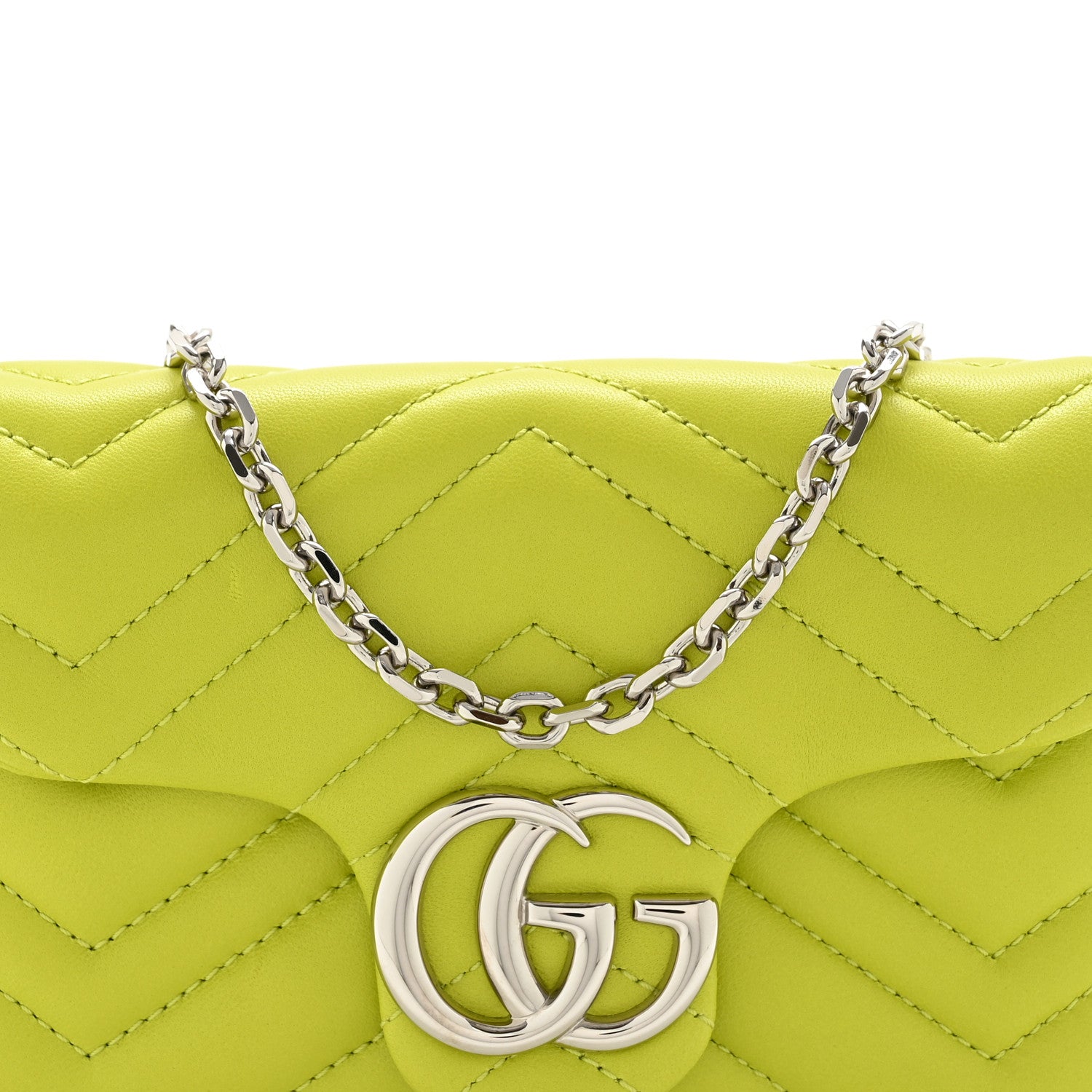 Gucci Lambskin Matelasse Mini GG Marmont Shoulder Bag Firefly 8 of 11
