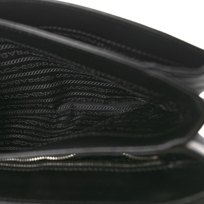 Prada Saffiano Tessuto Nylon Chain Shoulder Bag Black 5 of 10
