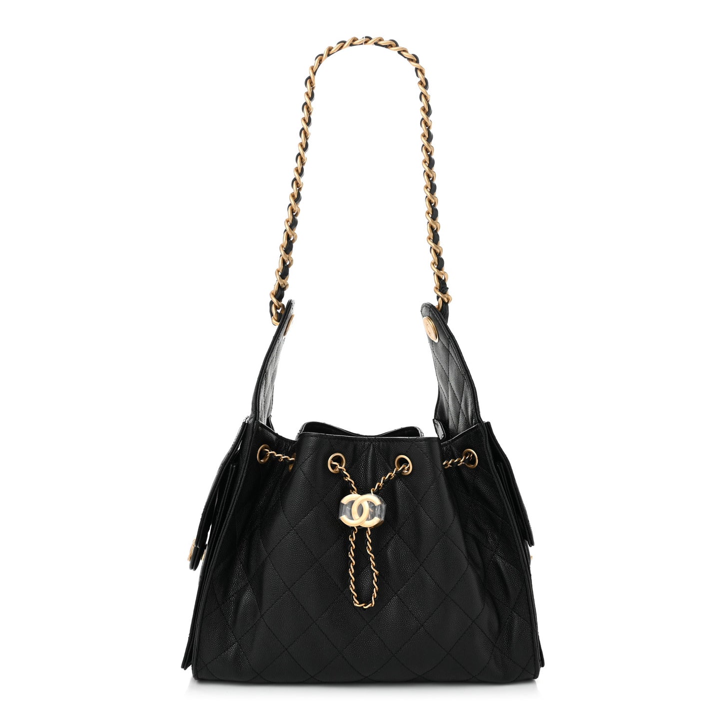 Caviar Quilted Small Chanel 25 Handbag Black