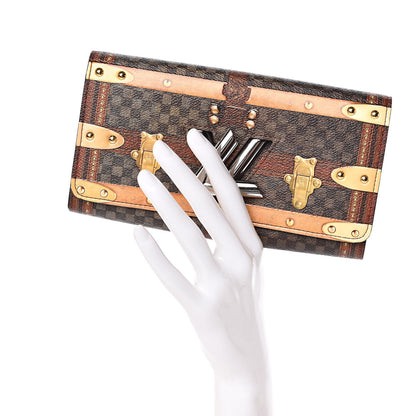 Louis Vuitton Transformed Damier Ebene Time Trunk Twist Wallet 2 of 7