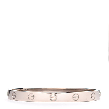 Cartier 18K White Gold LOVE Bracelet 17 1 of 10