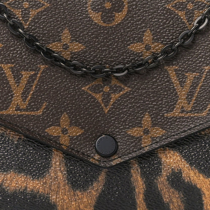 Louis Vuitton Monogram Animal Print Pochette Felicie Chain Wallet 12 of 15