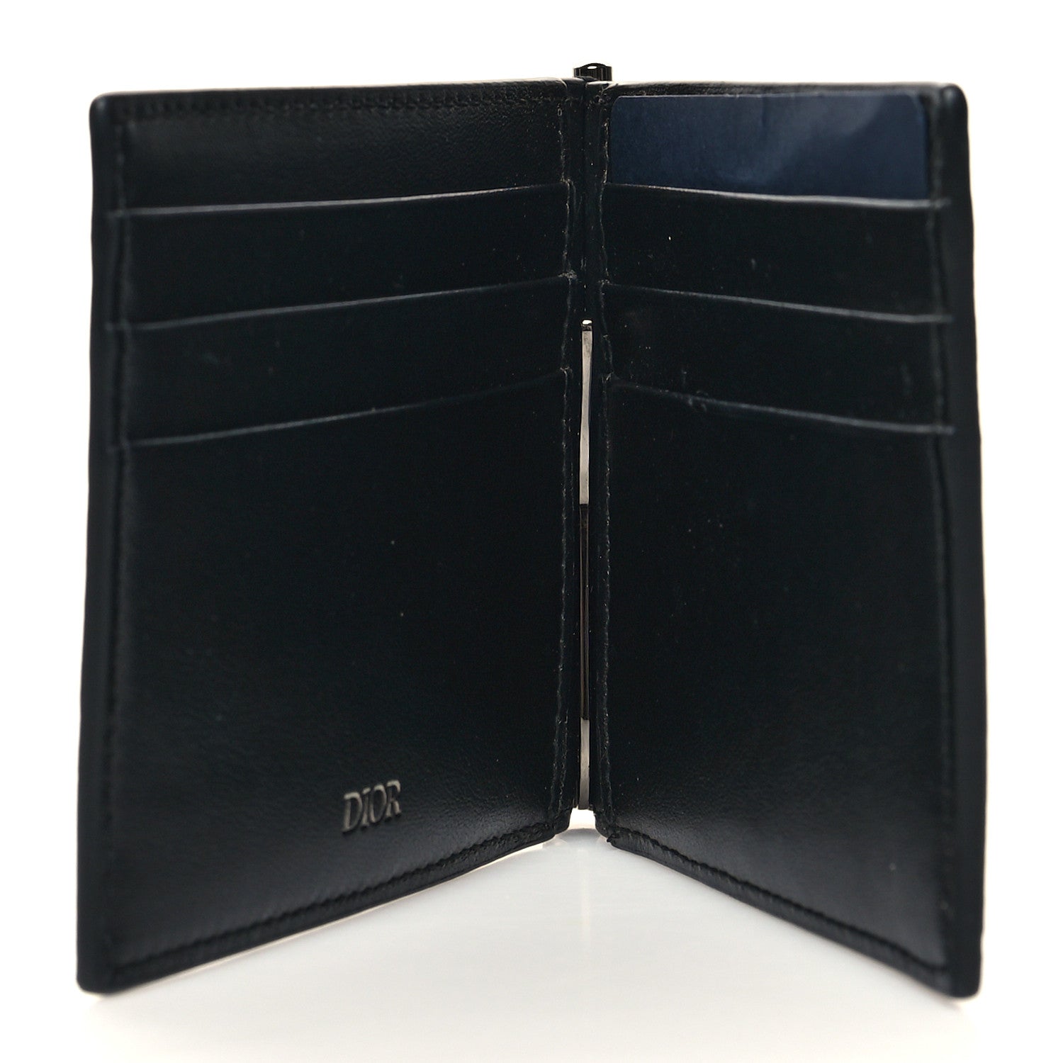 Christian Dior Coated Canvas Calfskin CD Diamond Wallet with Money