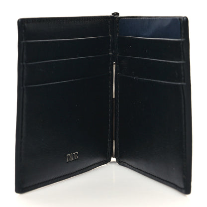 Christian Dior Coated Canvas Calfskin CD Diamond Wallet with Money Clip Black 5 of 8