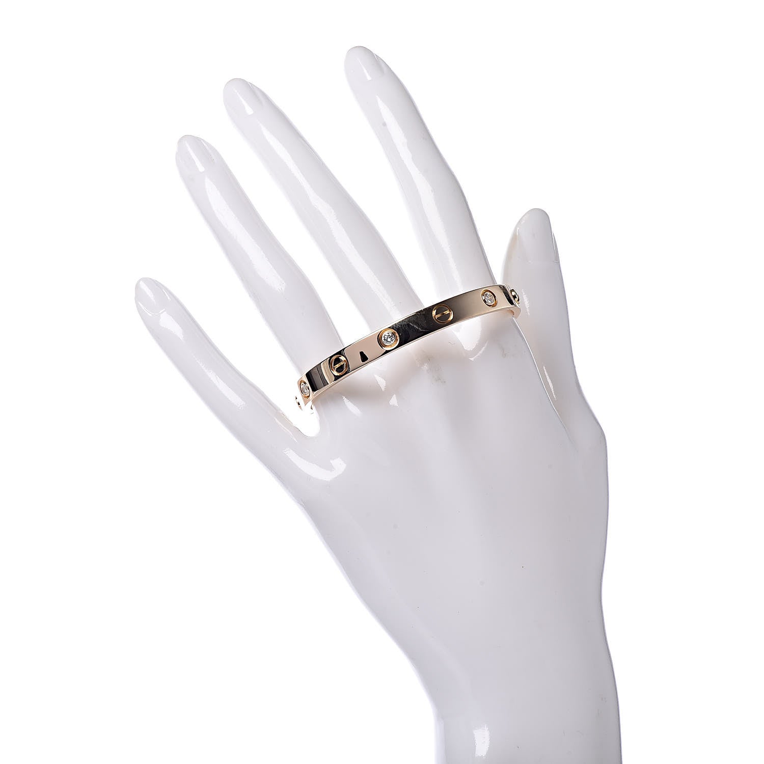 Cartier 18K Yellow Gold 6 Diamond LOVE Bracelet 16 2 of 5
