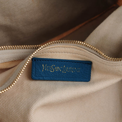 Saint Laurent Calfskin Canvas Medium Muse Two Turquoise 7 of 8