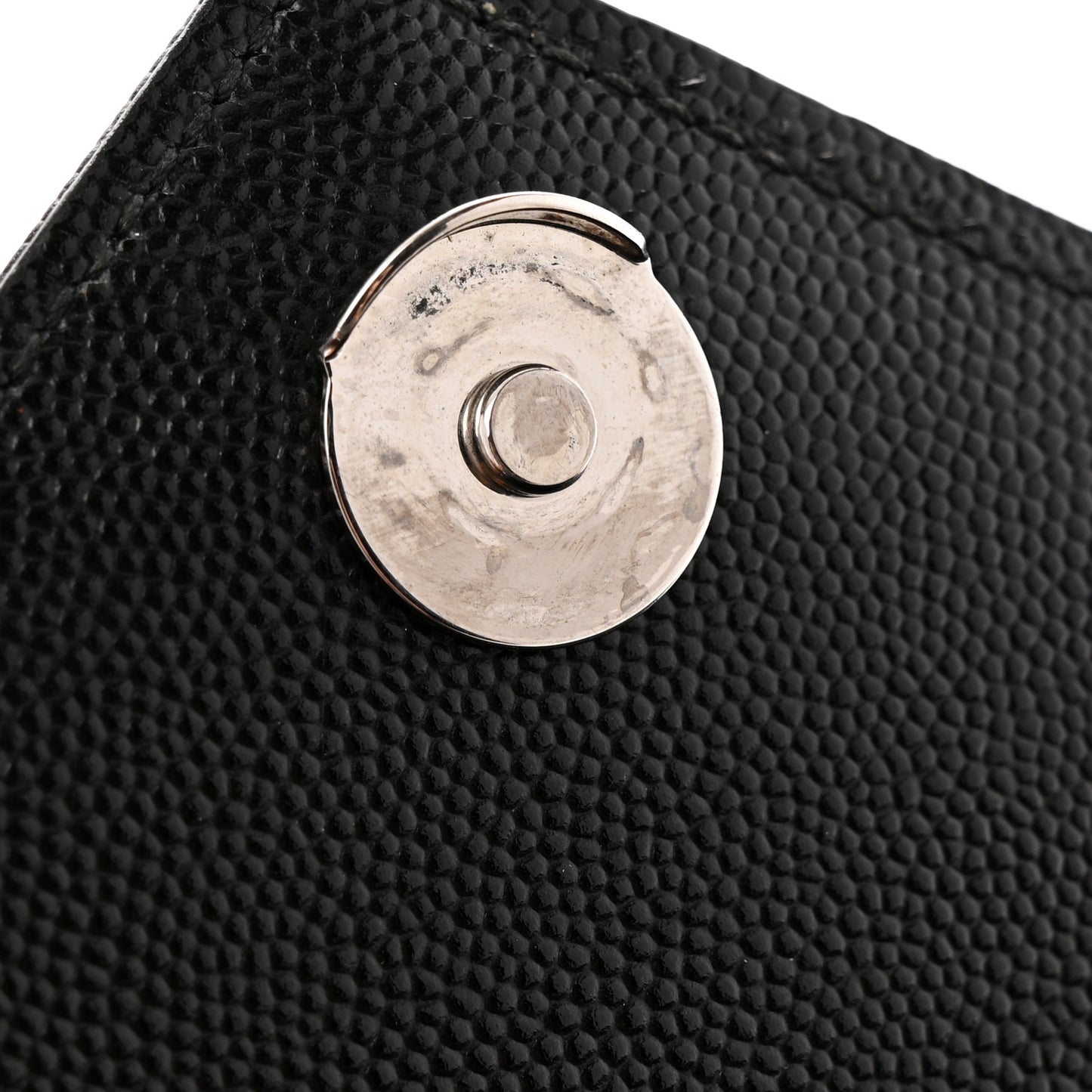 Grain De Poudre Textured Mixed Matelasse Large Triquilt Monogram Satchel Black