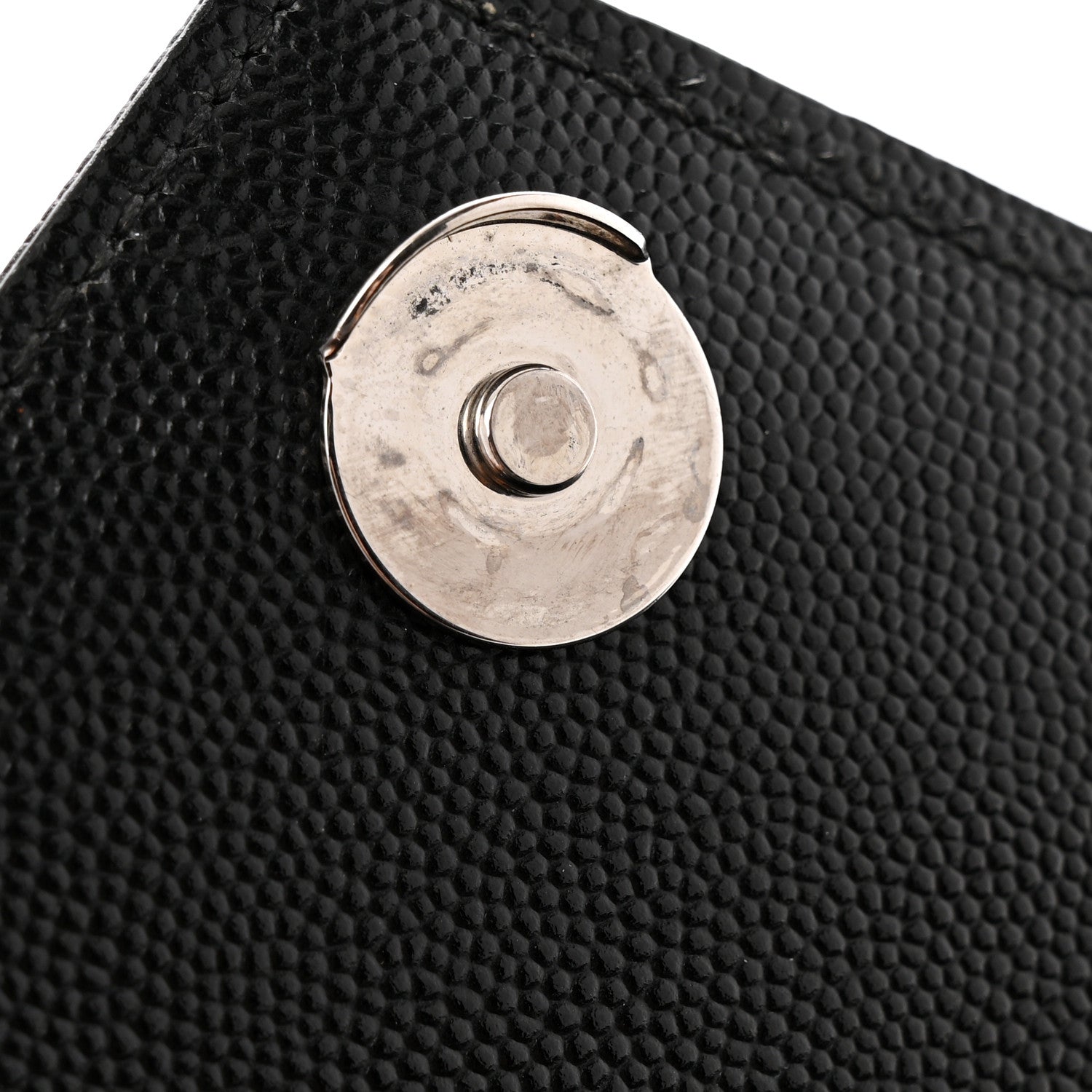 Saint Laurent Grain De Poudre Textured Mixed Matelasse Large Triquilt Monogram Satchel Black 12 of 12