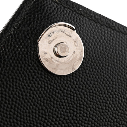 Saint Laurent Grain De Poudre Textured Mixed Matelasse Large Triquilt Monogram Satchel Black 12 of 12