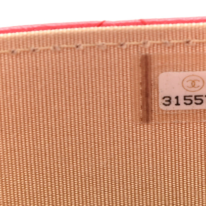 Chanel Lambskin Quilted Pearl Crush Clutch With Chain Red 8 of 11