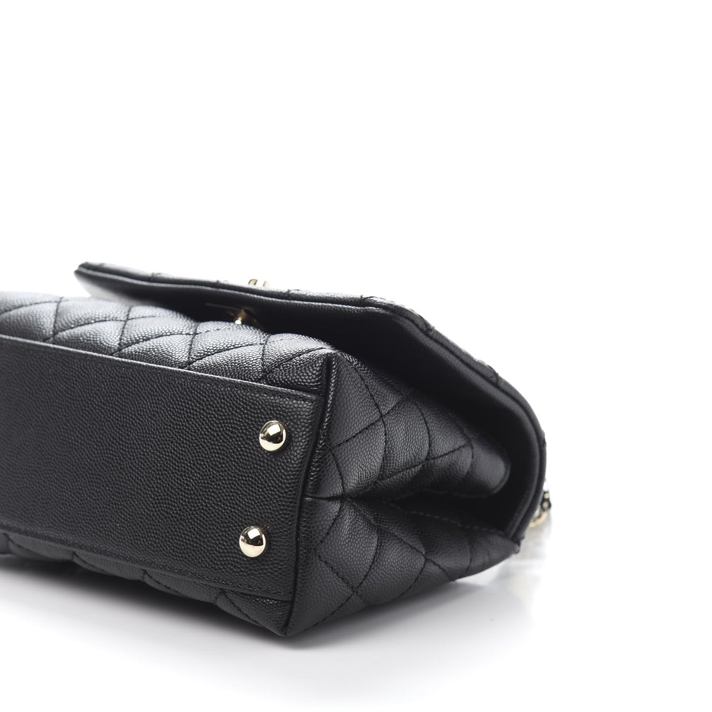 Caviar Quilted Extra Mini Coco Handle Flap Black