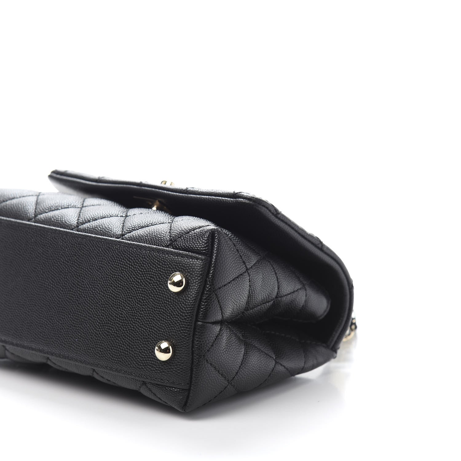 Chanel Caviar Quilted Extra Mini Coco Handle Flap Black 9 of 10