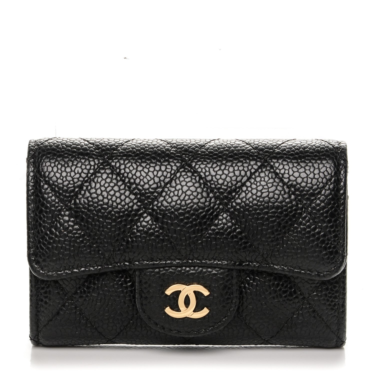 Chanel Caviar Quilted Flap Card Holder Black 1 of 8