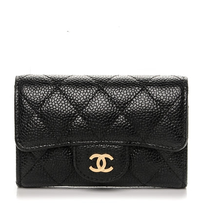 Chanel Caviar Quilted Flap Card Holder Black 1 of 8