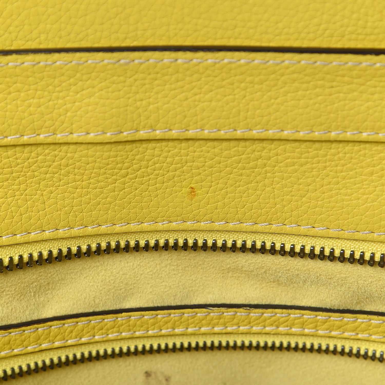Celine Drummed Calfskin Mini Luggage Citron 8 of 26