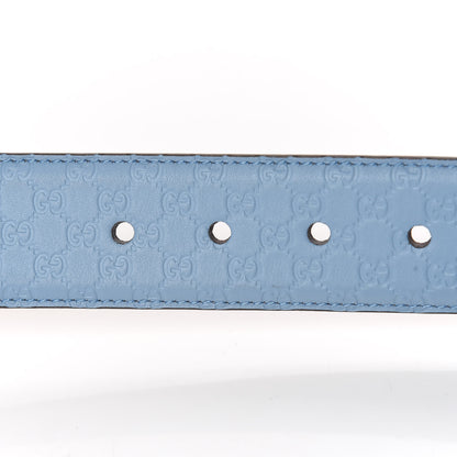 Gucci Soft Microguccissima Margaux Calfskin Belt 90 36 Mineral Blue 7 of 8