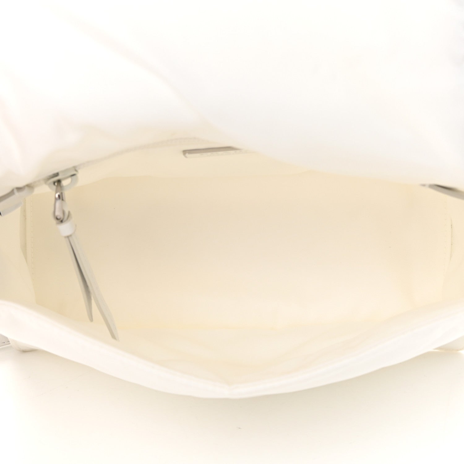 Prada Re-Nylon Vitello Padded Small Flap Shoulder Bag White 5 of 16